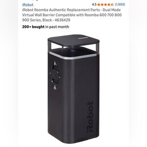 3 IROBOT ROOMBA AUTHENTIC REPLACEMENT DUAL MODE VIRTUAL WALL BARRIER - BLACK